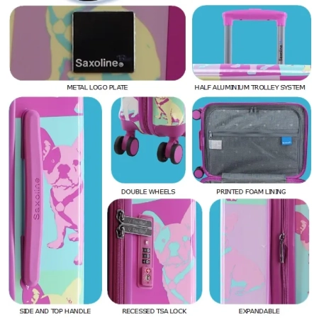 Mała walizka twarda Saxoline Bulldog Color 33 l