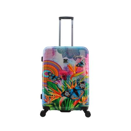 Średnia walizka twarda Saxoline Butterfly 65 l