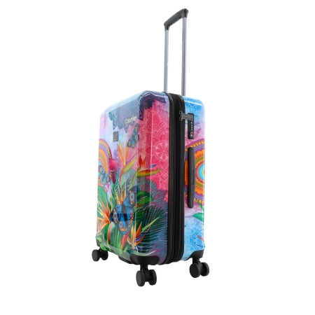Średnia walizka twarda Saxoline Butterfly 65 l