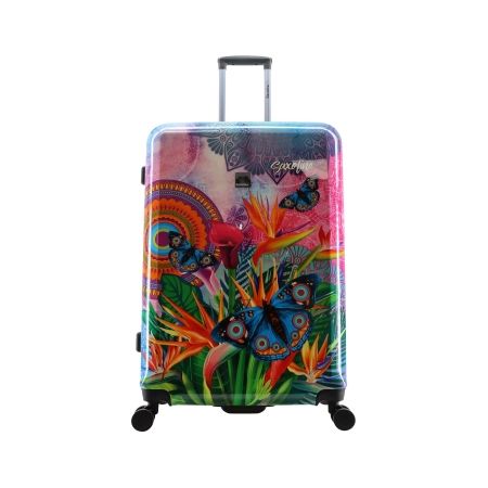 Duża walizka twarda Saxoline Butterfly 104 l