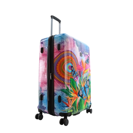 Duża walizka twarda Saxoline Butterfly 104 l