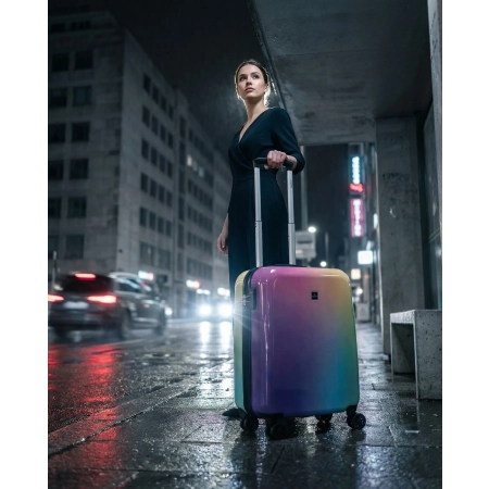 Średnia walizka twarda Saxoline Rainbow 58 l