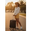 Mała walizka miękka Saxoline Soft czarna 36 l