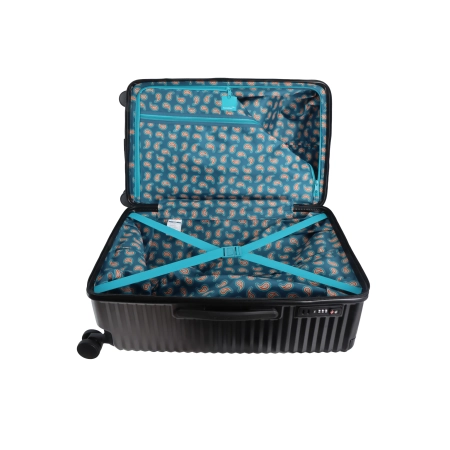 Średnia walizka twarda Saxoline Elite Trunk czarna 72 l