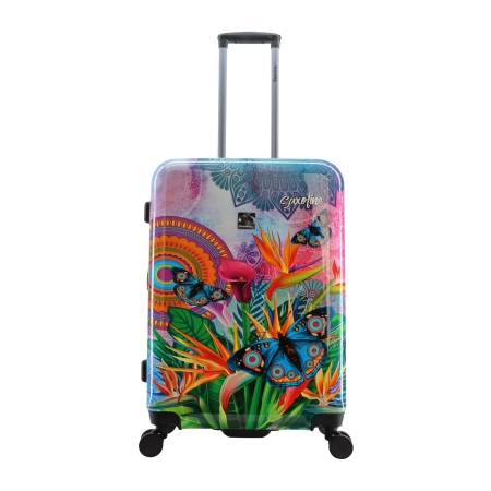 Średnia walizka twarda Saxoline Butterfly 65 l